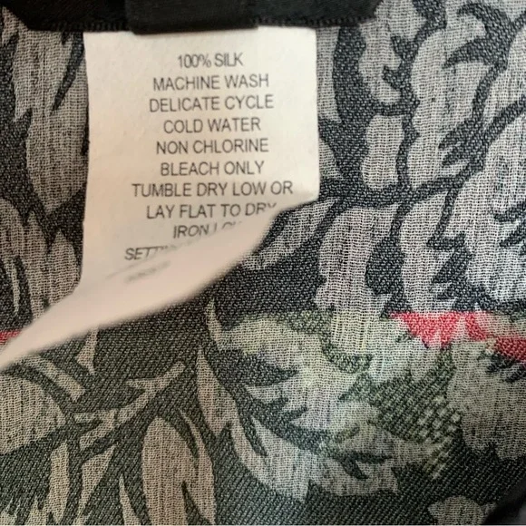 Citron 100% Silk Blouse Top Women’s Size Large Patchwork Asian Floral Arsty - Picture 6 of 8